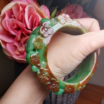 Live TV special link Natural emerald featured retro Chinese style bracelet pendant