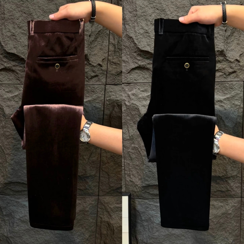 8620 Men's Spring and Autumn New Velvet European Style Casual Pants Fashionable Trendy Versatile High-End Comfortable and Stylish