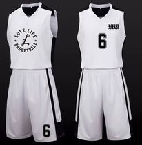 Mens and womens basketball suit sleeveless vest Basketball game training suit Middle school basketball suit custom printed shorts
