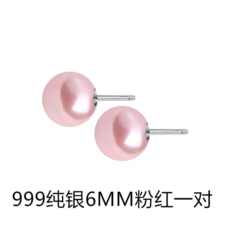 Серебряные серьги из жемчуга 999 пробы