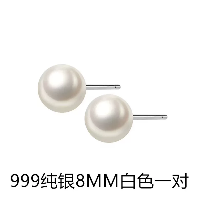 Серебряные серьги из жемчуга 999 пробы
