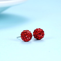 Earrings female sterling silver simple Female small red earrings 2021 New Tide girls Korean sexual cold wind earrings