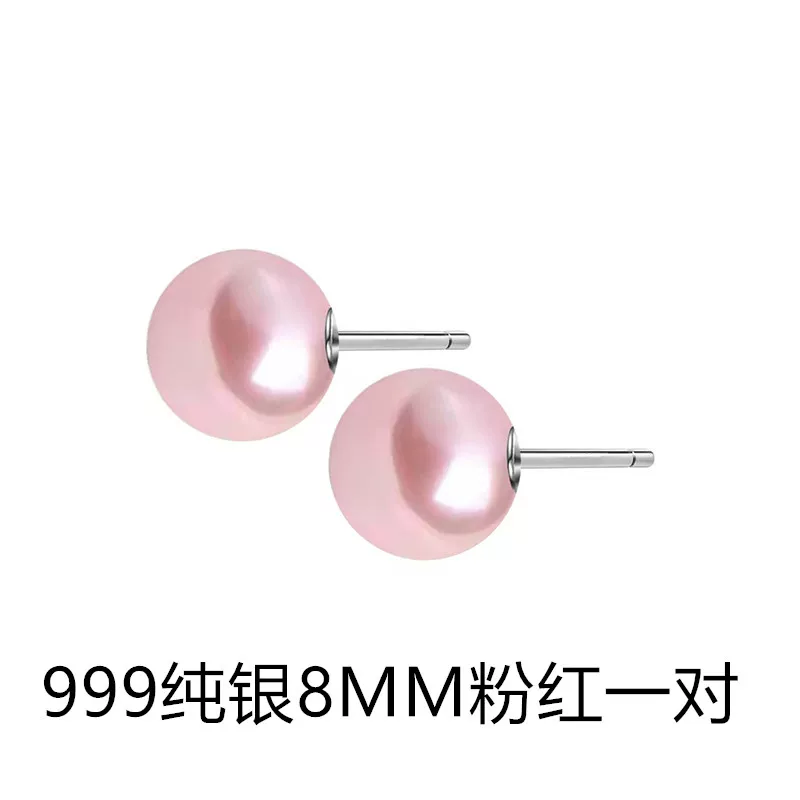 Серебряные серьги из жемчуга 999 пробы