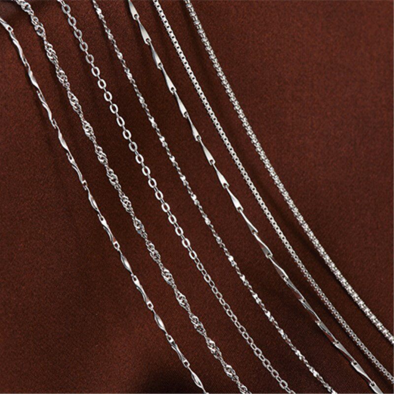 925 silver necklace fresh women's day Korean clavicle chain Silver simple snake bone chain Men without pendant chain necklace gift