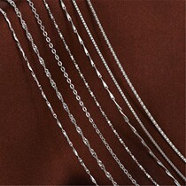 925 Silver Necklace Fresh Womens Day Korean choker Silver Simple Snake Bone Chain Male Pendless Chain Gift