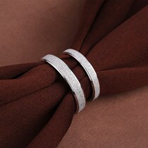 Zhou Jiujiu 925 silver jewelry couple ring Korean fashion simple men and women creative lettering tail ring gift