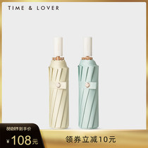 TIMELOVER sun umbrella 12 bone retro ins wind and rain umbrella dual-use female sunscreen and UV protection parasol
