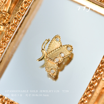 T239 Andromeda butterfly ~ 18K gold diamond butterfly universal buckle pendant Au750 drawing can open 100 lap JS