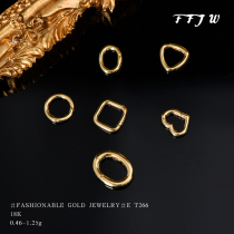 T266 T266 18K gold universal buckle pendant loving triangle round 100 buckle detachable opening vegan gold E