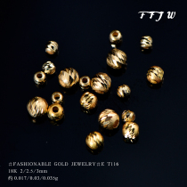 T116 18K gold slope laser partition Au750 small gold ball DIY accessories for scatter beads E