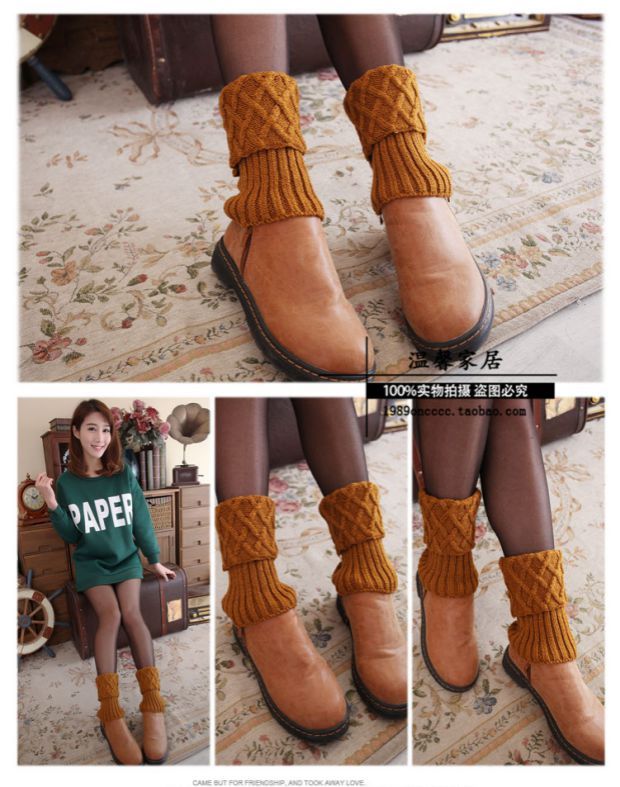 Quần tất chân Hàn Quốc vớ vớ ngắn vớ ngắn chân len đặt chân thời trang quần legging set đồ mùa thu và mùa đông của tất nữ vớ tất chân