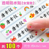 Водостойкие именные наклейки (для девочек) 100 шт.