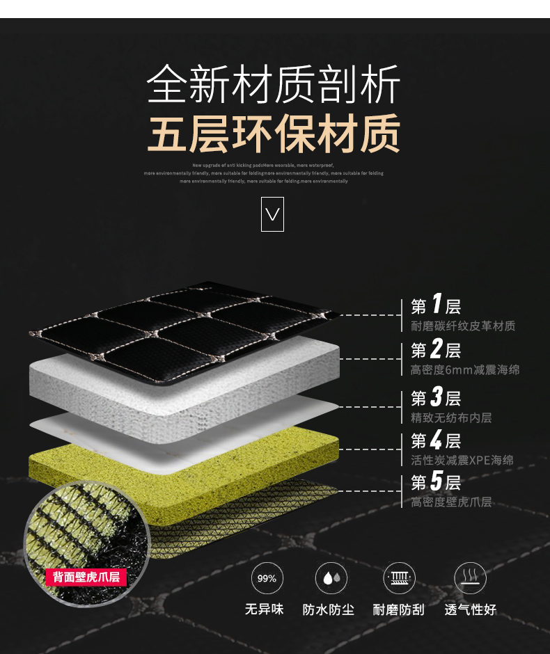 2014-19 Qijun ghế sau chống thảm mới Phụ kiện tự động Qijun phụ kiện sửa đổi đặc biệt phụ kiện nội thất - Ô tô nội thất Accesseries đồ trang trí trong xe ô tô