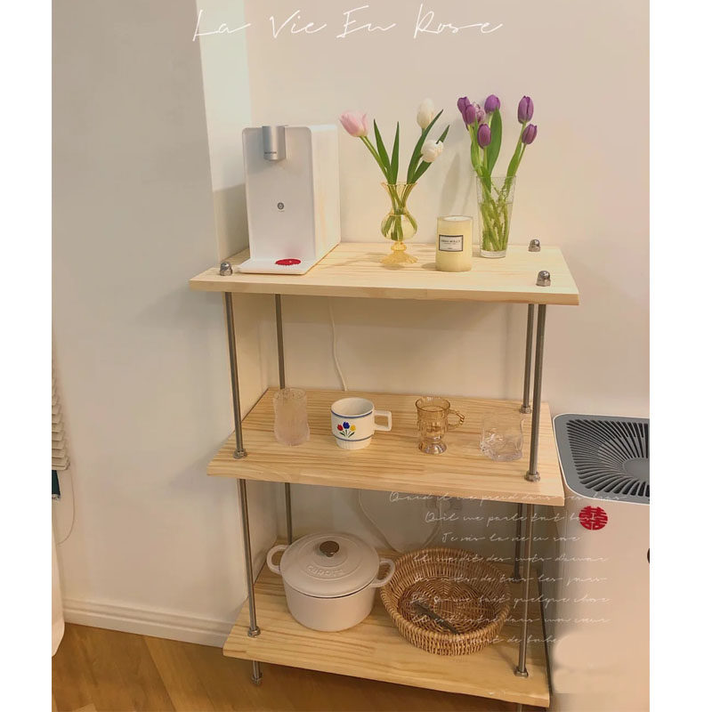 Homemade solid wood shelve separator containing storage living-room bedroom dining room Genguan Multifunction Decorative Cabinet Show Shelf