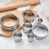 Round Cutting Mold Mousse Ring Stainless Steel Cake Mold Tower Ring Bubble Cup Tiramisu Fruit Cutting Mold Baking