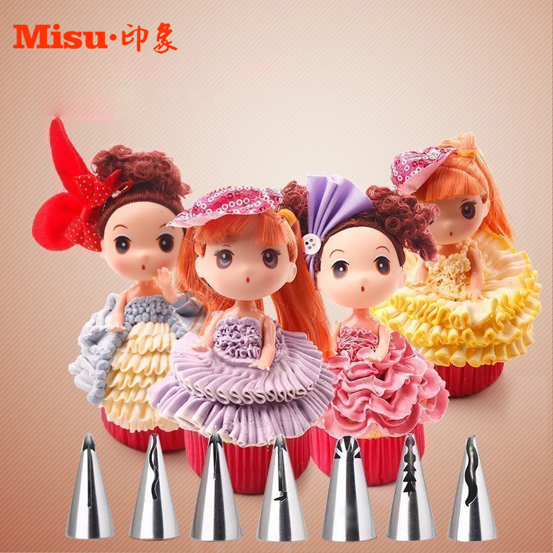 Baking tool Korean skirt mouth stainless steel Barbie doll skirt decorated crowded mouth