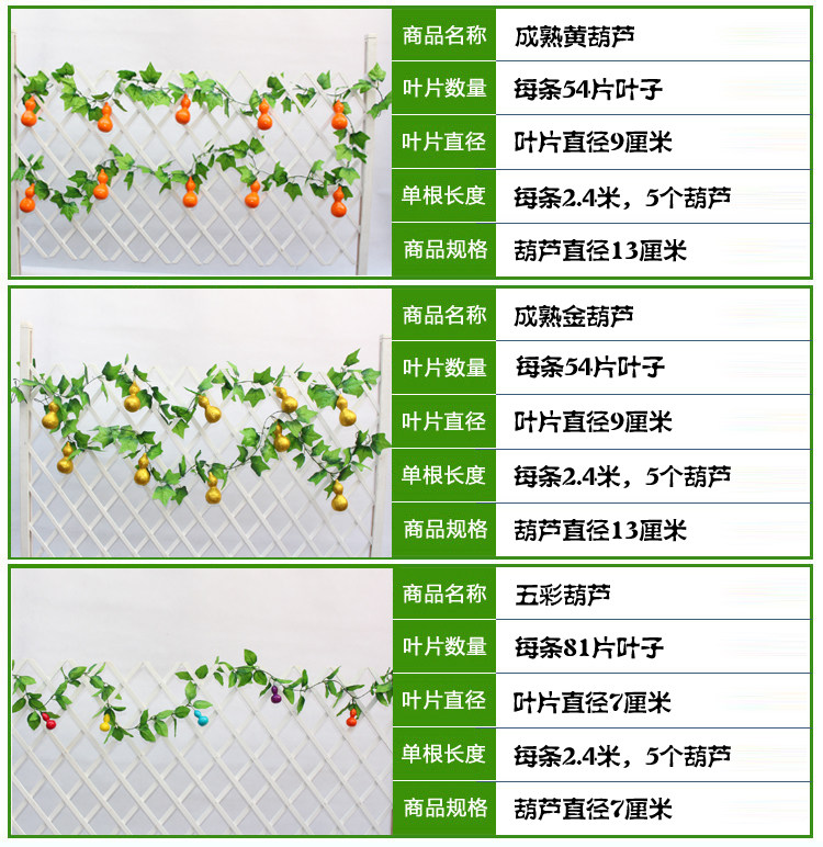 Mô phỏng cây nho hoa giả trang trí hoa lá nho nho xanh ống trần nhựa mây xanh lá giả - Hoa nhân tạo / Cây / Trái cây lựu giả