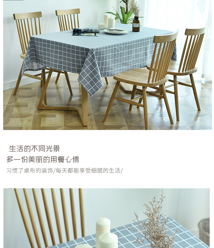 khăn trải bàn bằng vải bông gió ins nước và pvc dầu kẻ sọc đỏ bảng lưới vải vải nhỏ tươi gió Sinh viên - Khăn trải bàn khăn trải bàn vuông