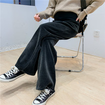 Maternity pants early autumn loose wide-leg belly support pants tide mom go out autumn and winter wick strip mopping trousers autumn pants