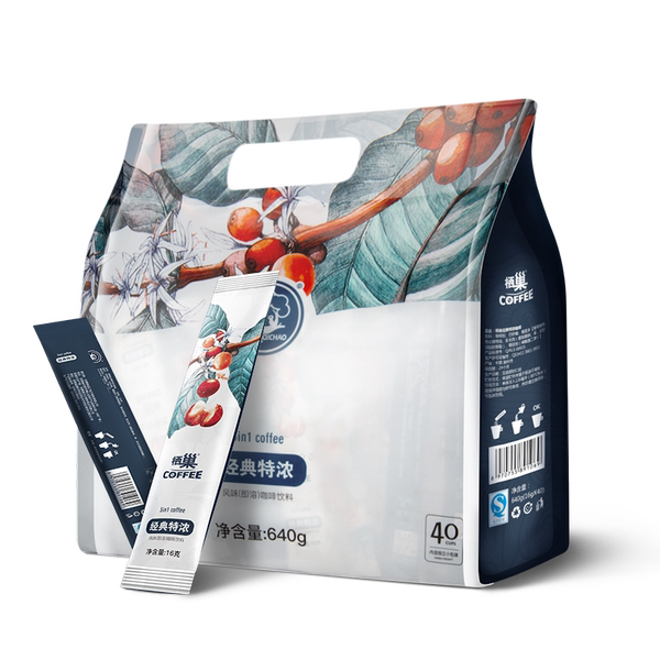 栖巢 经典特浓三合一袋装速溶咖啡粉 16g*40条 天猫优惠券折后￥19.9包邮（￥69.9-50）附赠1条 不满意包邮退