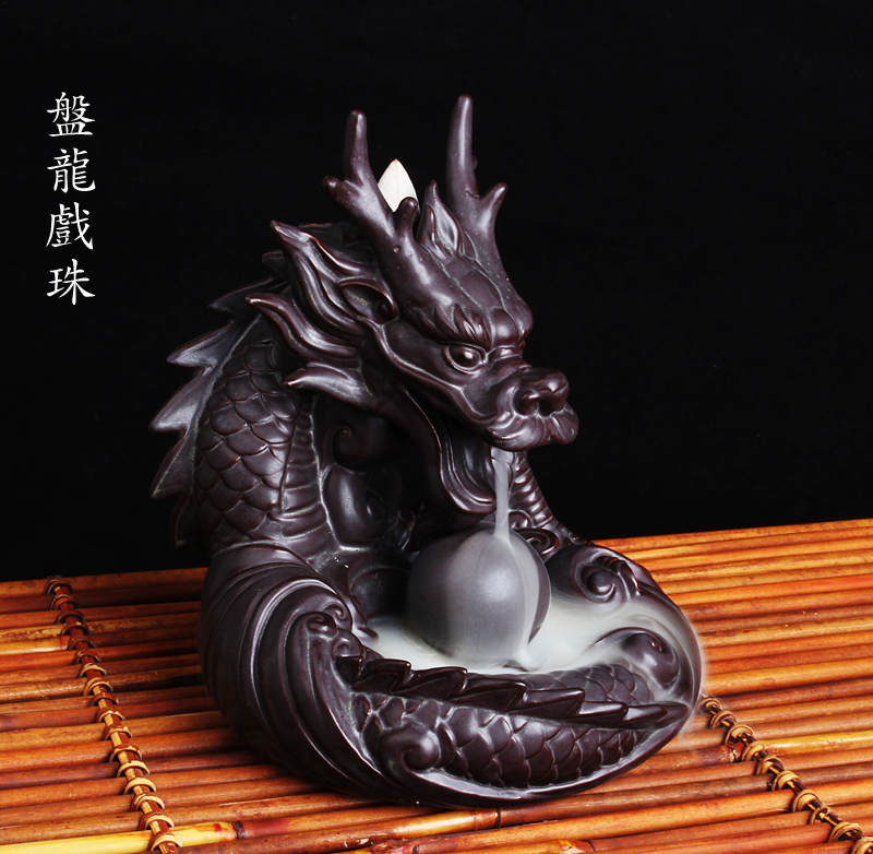 Ceramic reverse flow incense burner Creative tower incense line incense sandalwood incense burner Home living room incense Zen personality ornaments