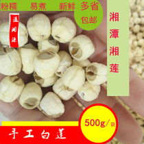 Farmhouse self-produced Xiangtan white lotus handmade to core lotus seed dry goods 500g pure no core special grade dry fresh bulk