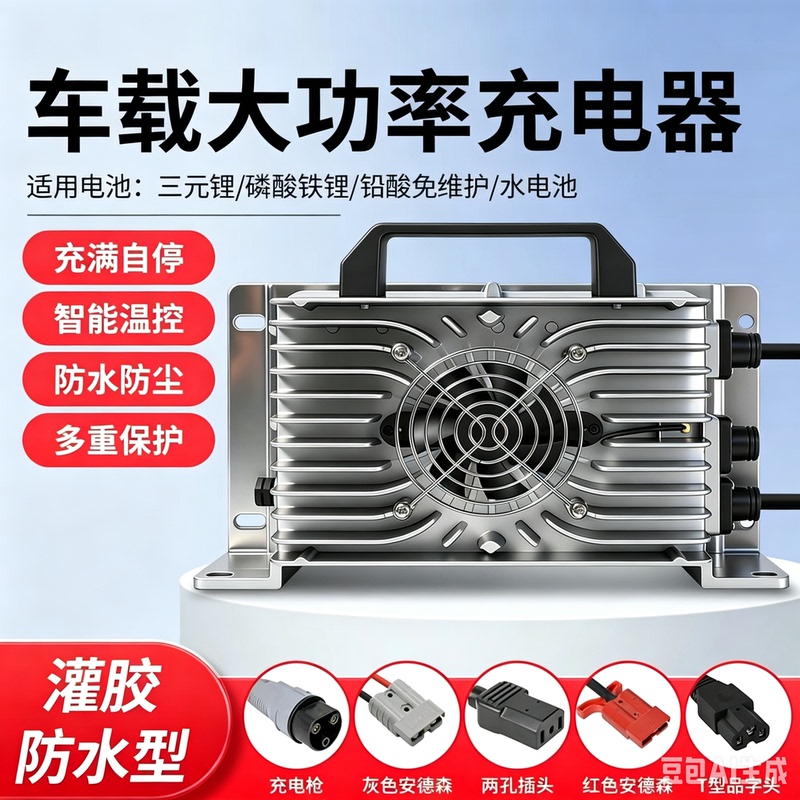 New Ternary Lithium Iron Phosphate Charger 48V60V72V20 Series Car-Mounted Model 87.6V24 Series Portable Charger
