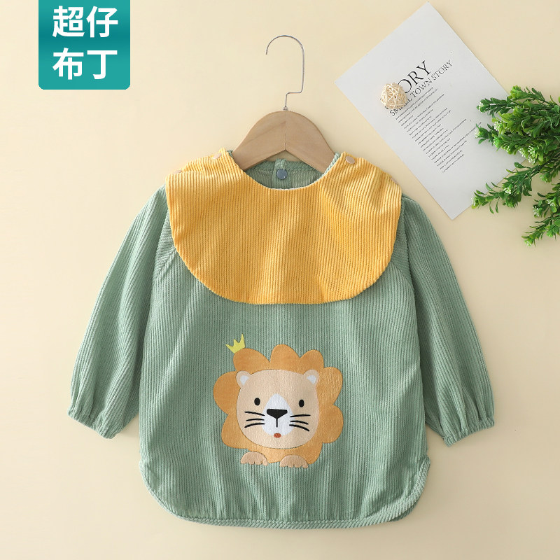 Coveralls children's autumn and winter corduroy pockets waterproof and anti-dirty big children's coveralls can be worn outside fashionable Western style soap