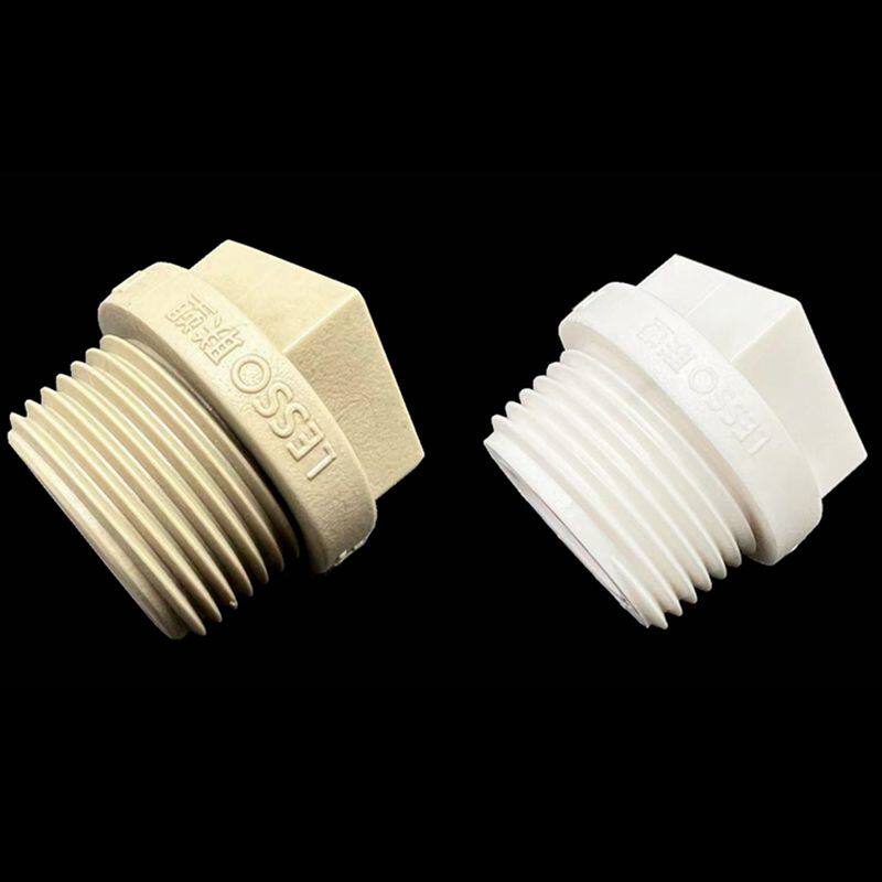 Coupled gray PPR water pipe 4 min thread plug hot melt water pipe 6 min 1 inch white plug plug
