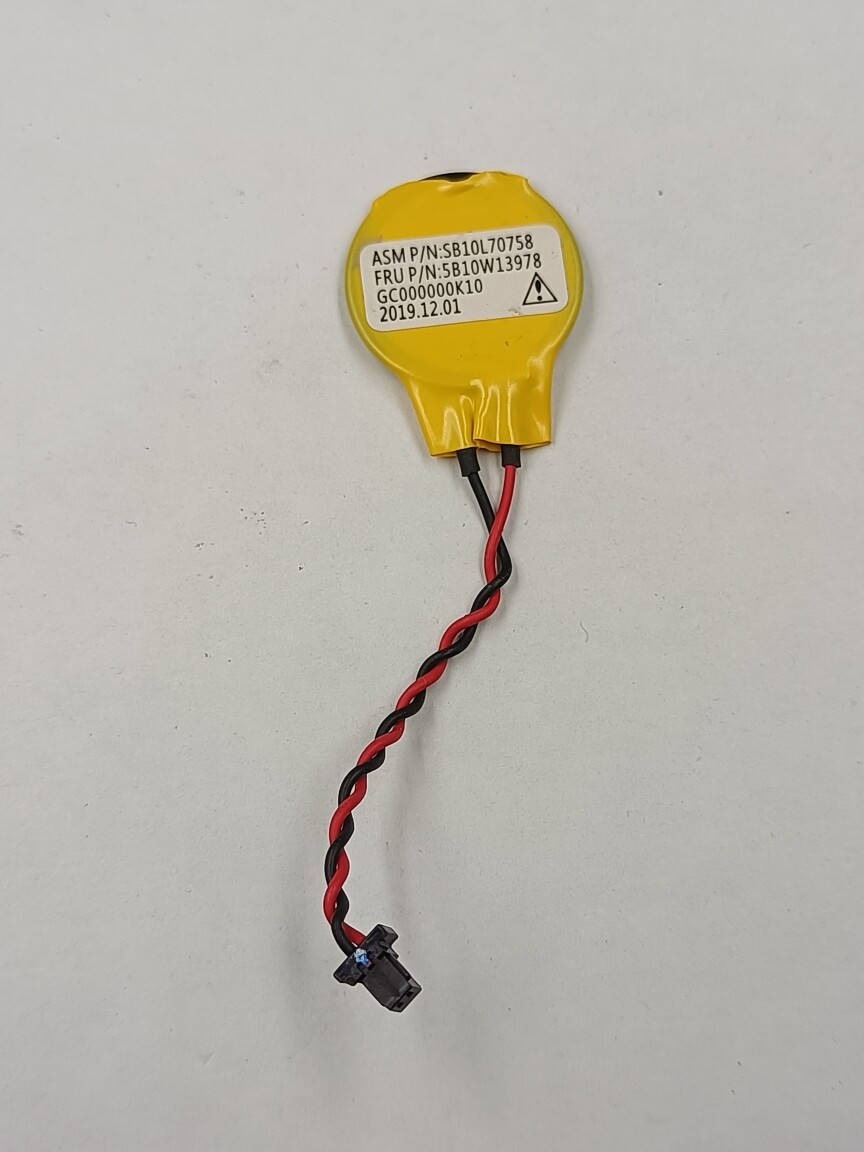 ThinkPad P16s T16 Gen1 01AY996 5B10W13978 BIOS CMOS battery