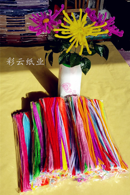 Twist Torsion Bar Woolen Hair Brush Strip Suede Rod Nursery Handmade Material DIY Puzzle Toy