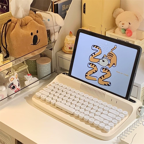 Клавиатура планшета Bluetooth Actto подходит для Apple 𬞟Fruit Xiaomi Huawei iPad Внешний защитный чехол для iPad Pro Модель 9 Мобильный телефон Компьютер 6 Пакет мыши 5 Ретро мини-беспроводная линия 11 Office 2025