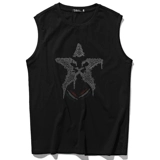 Мужская футболка без рукавов для спортзала, спортивный летний трендовый хлопковый жилет, свободный крой