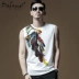 Dafanqi mùa hè của nam giới rộng vai rào cản không tay t-shirt splash mực lông in thể thao giản dị tide thương hiệu mồ hôi vest shop quần áo thể thao Lót