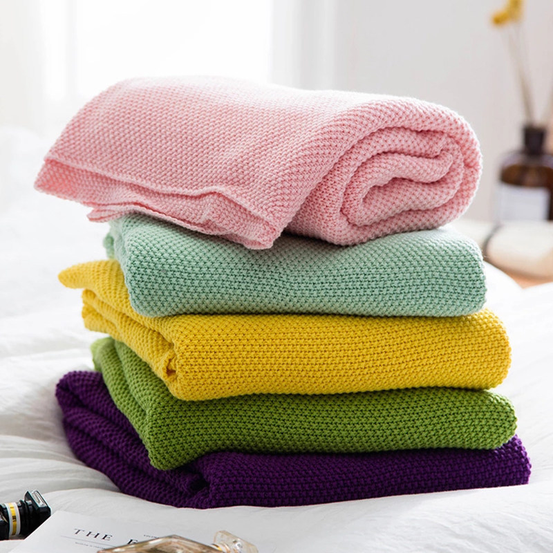 American knitting nap single-person blanket office bedroom leisure spring and autumn baby towel quilt pure cotton
