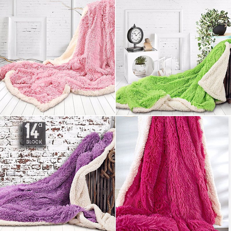 Export Nordic leisure blanket office sofa nap coral velvet quilt small blanket double-sided velvet decorative blanket