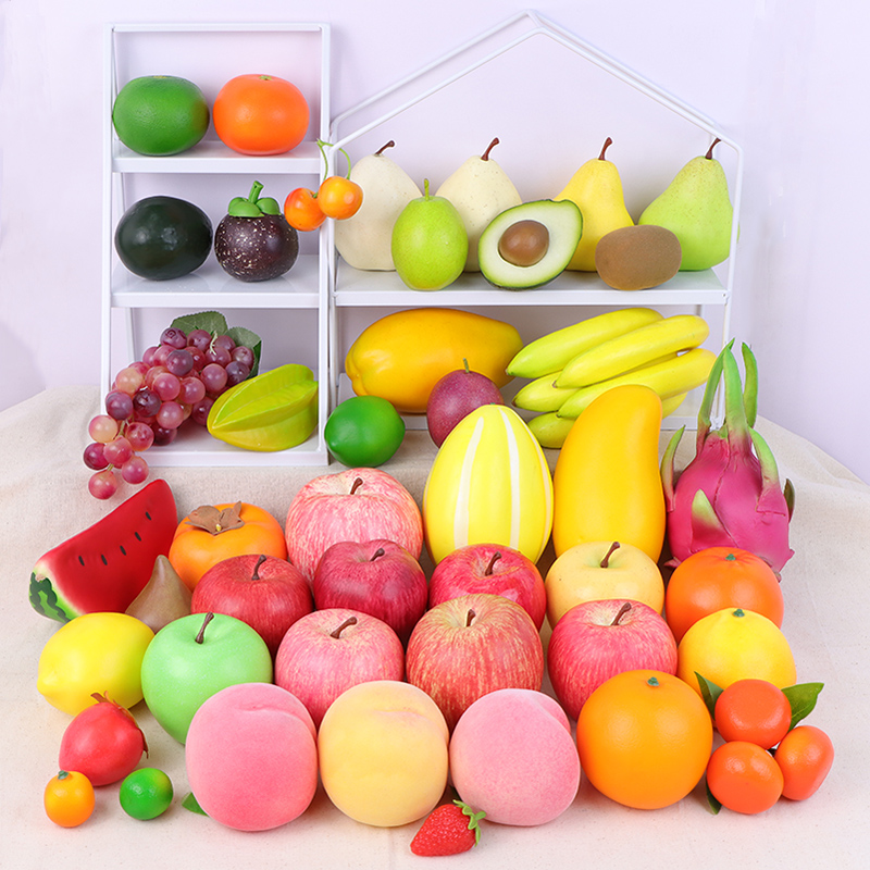 Emulated Fruit Fake Vegetable Model Pendulum Piece Furnishing Children's Toy Decoration Props Supermarket Apple Area Plastic Photography-Taobao