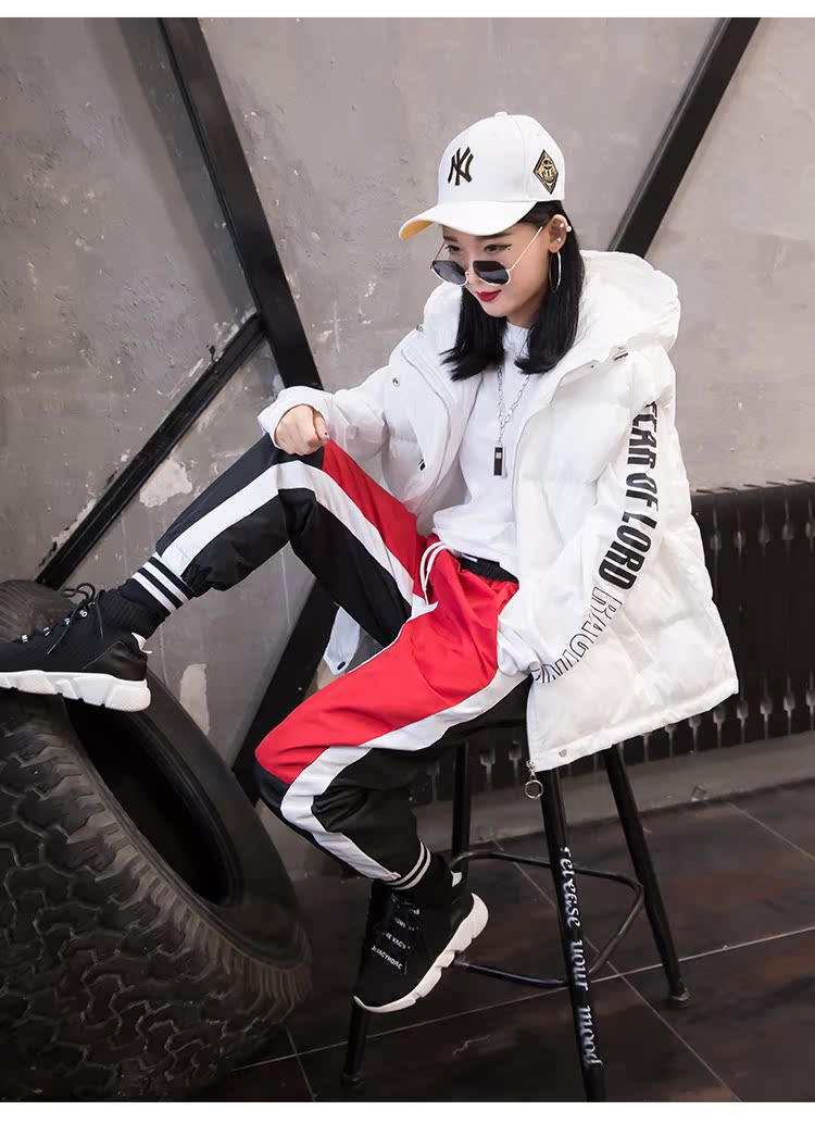 Vest cotton quần áo nữ phiên bản Hàn Quốc của sinh viên thủy triều đoạn ngắn dịch vụ bánh mì trùm đầu mùa đông Harajuku mặc áo khoác cotton dày áo khoác lông nữ