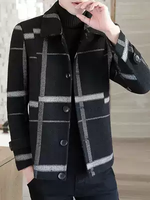 Men's coat autumn and winter clothing 2021 new explosive small man mature and stable high-end trench coat men's casual jacket