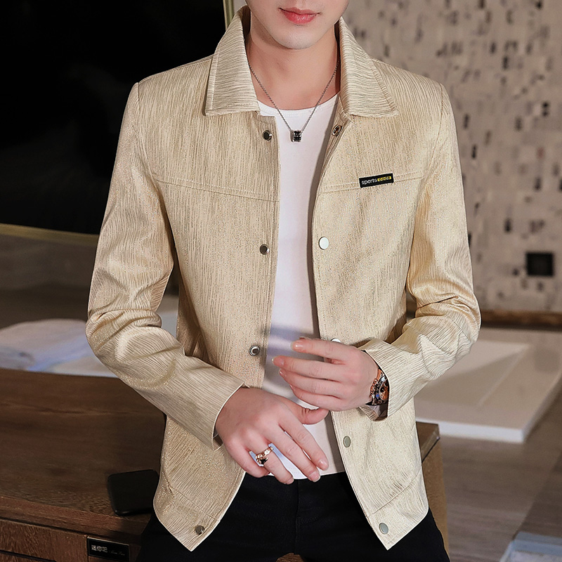 Jacket men's spring and autumn casual trend jacket 2022 autumn new trendy thin section ruffian handsome men's suit with trendy