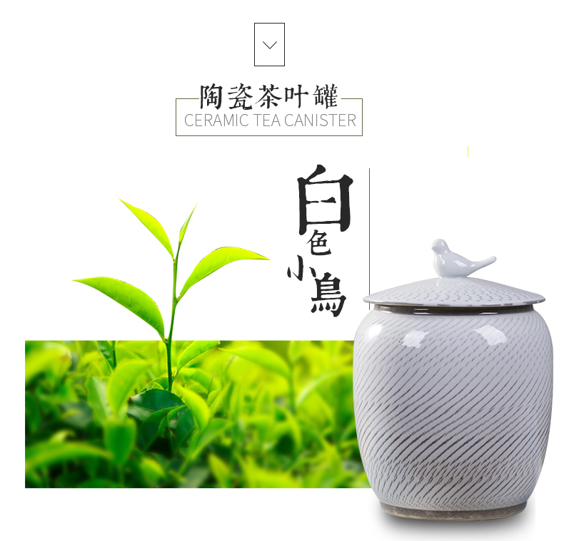 Jingdezhen ceramic tea pot large household seal storage POTS storage tank and tea tea urn storage tea POTS