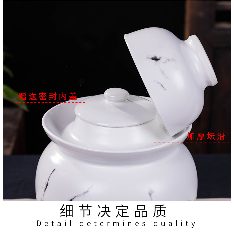 Ceramics thickening pickle jar sealing earthenware with cover pickled pickles jar household size sichuan pickled