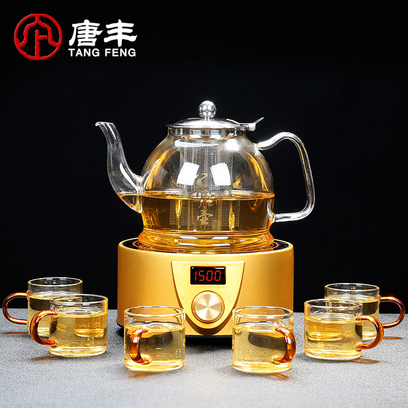 Shadow enjoy a complete set of household electric TaoLu boiled tea stove refractory glass teapot steam boiling tea, mercifully tea kettle