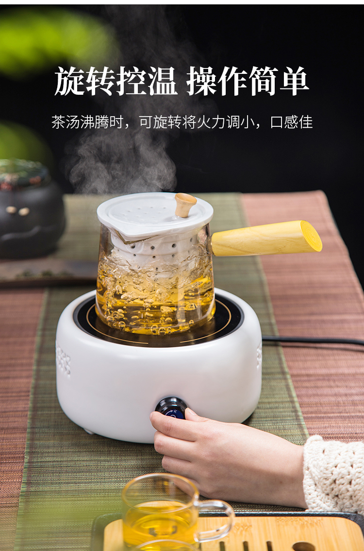 Shadow on glass side boiled teapot high - temperature thickening of the filter kettle electric TaoLu household black tea boiled tea TF