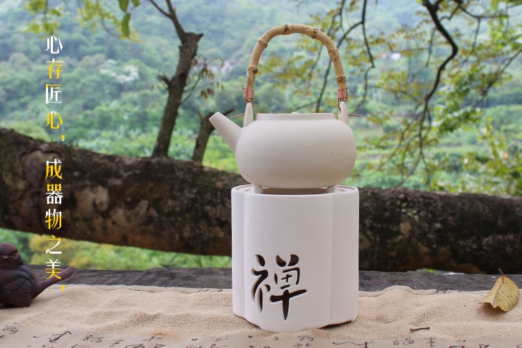 Xy white clay tea stove charcoal stove household hibachis carbon'm burning charcoal stove furnace boiling tea stove hibachis wind furnace TaoLu tide