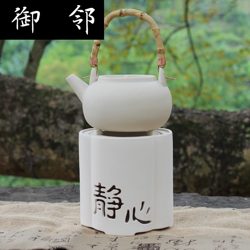 Xy white clay tea stove charcoal stove household hibachis carbon'm burning charcoal stove furnace boiling tea stove hibachis wind furnace TaoLu tide