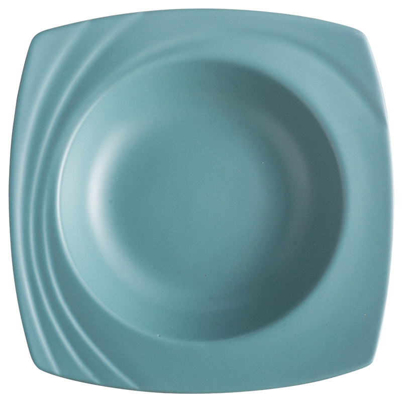 The Nordic idea square pasta dish soup plate with straw hat creative western food dish ceramic deep dish dish plate