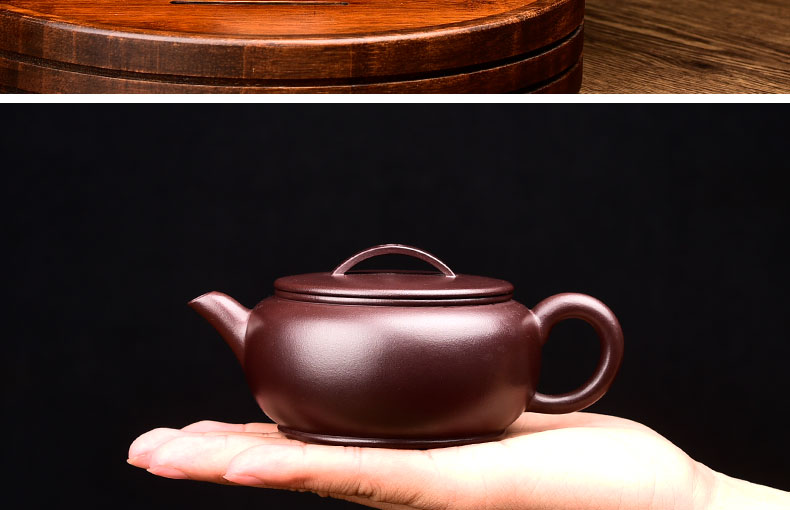 Shadow at yixing it checking kung fu tea set undressed ore han purple clay tile pot of household 200 cys teapot