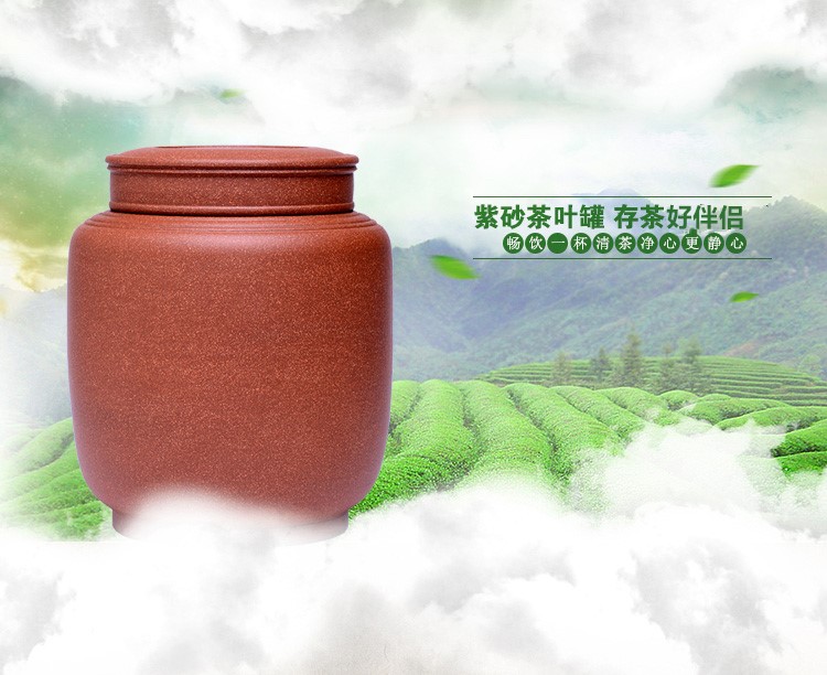 Shadow enjoy violet arenaceous caddy fixings large pu 'er tea to wake POTS sealed storage tank packing box pure checking quality JH