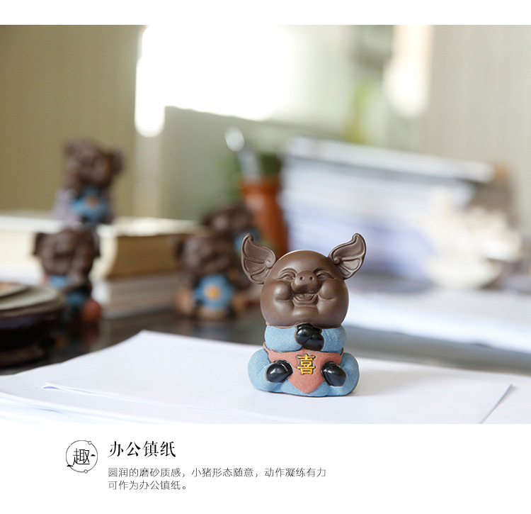 Shadow enjoy kung fu tea accessories color sand pottery pet pig tea tea tea tea tray was furnishing articles household act the role ofing is tasted CHT